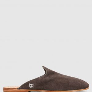 Naked Wolfe The Jet Mule Dark Grey Suede