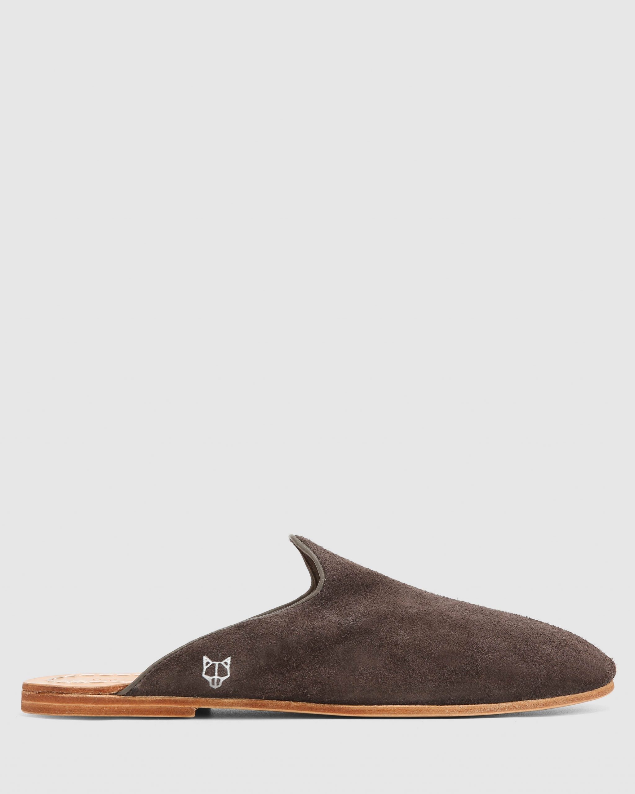 Naked Wolfe The Jet Mule Dark Grey Suede