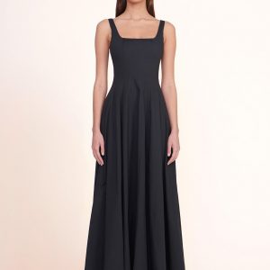 Staud WELLS MAXI DRESS | BLACK