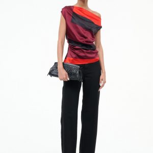 Staud PHARE SILK TOP | RUBY PRISM