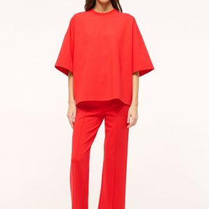 Staud KNACK PANT | RED ROSE