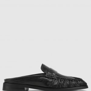 Naked Wolfe Slipper Black Tumble Leather