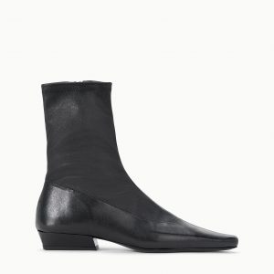 Staud WALLY SOCK FLAT ANKLE BOOT | BLACK