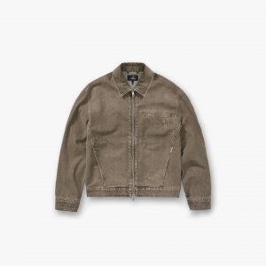 Represent Collared Denim Jacket - Washed Olive