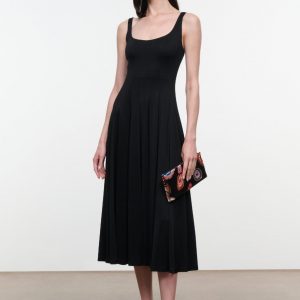 Staud WELLS JERSEY DRESS | BLACK