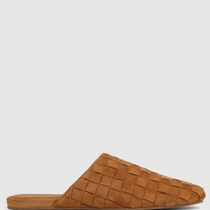 Naked Wolfe The Reaper Mule Tan Woven Suede