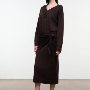 Staud NORMAN SWEATER DRESS | DARK OAK