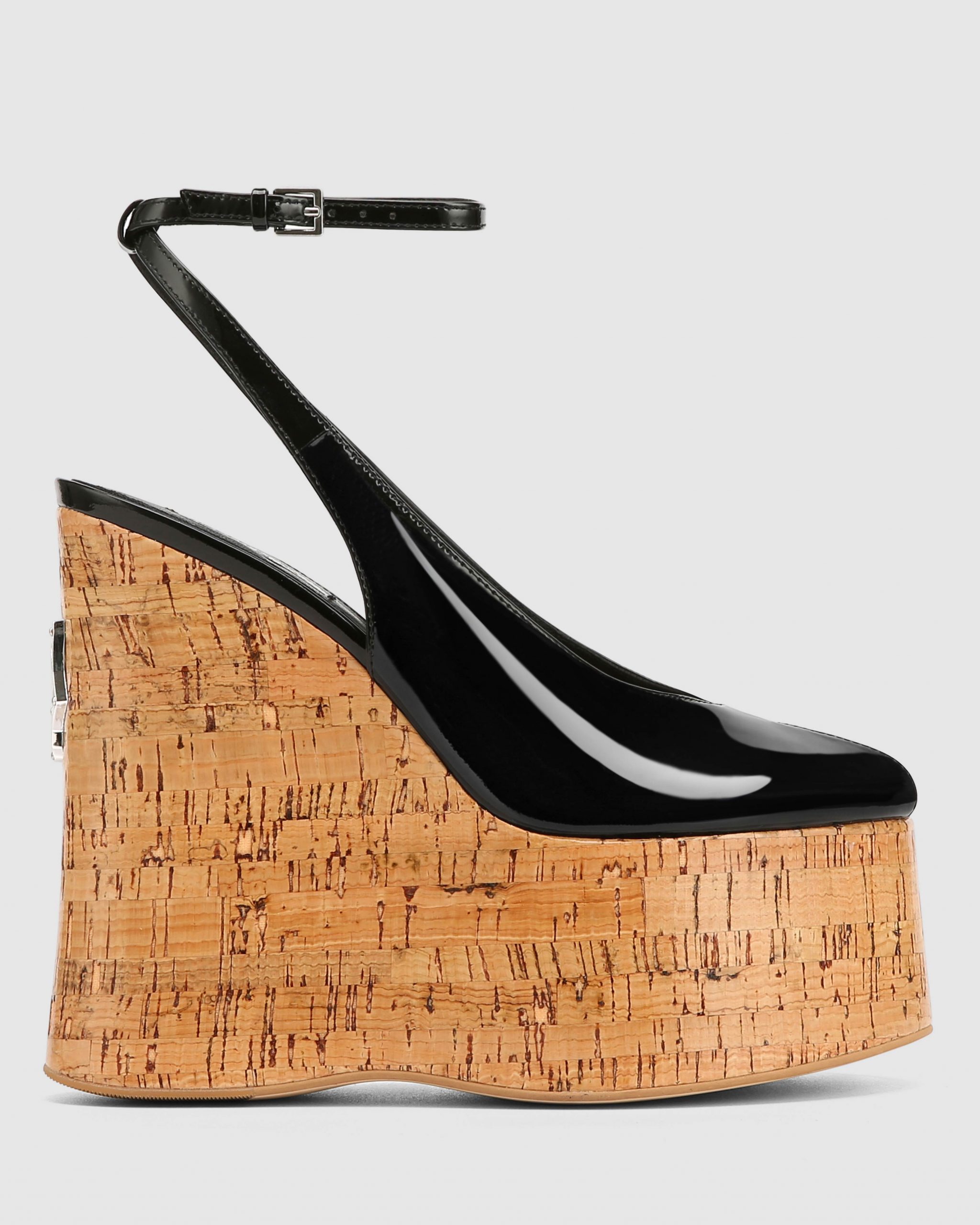 Naked Wolfe Tansy Black Patent Cork