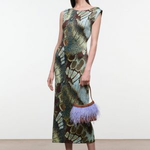 Staud VERONICA DRESS | BUTTERFLY MOSS
