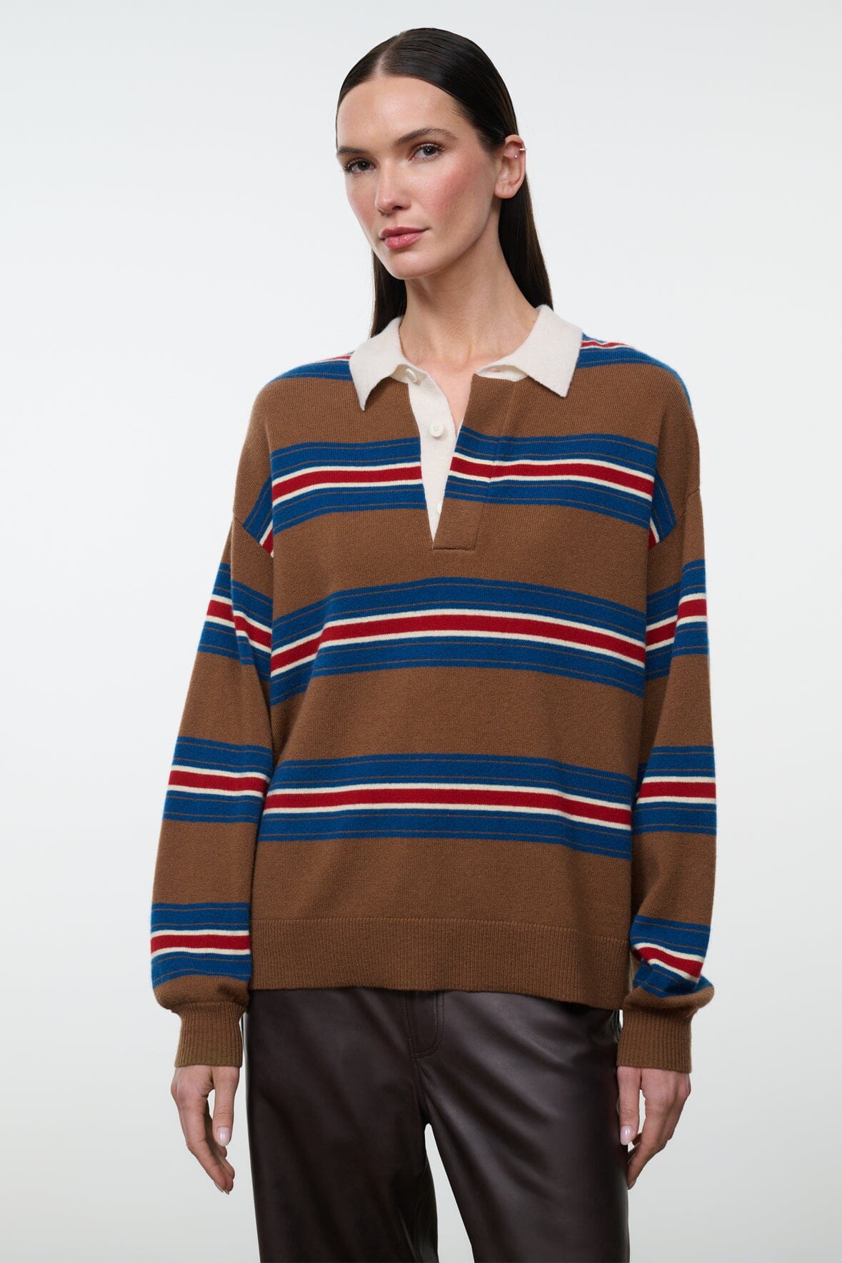 Staud MICHAEL CASHMERE SWEATER | SAVOY STRIPE