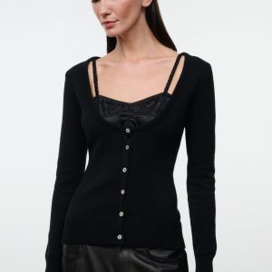 Staud NATASHA CASHMERE SWEATER | BLACK
