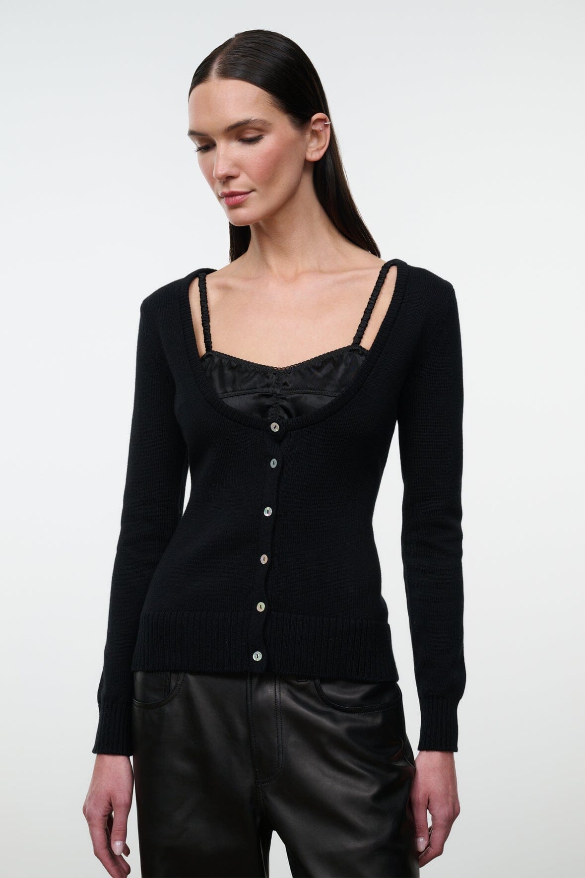 Staud NATASHA CASHMERE SWEATER | BLACK