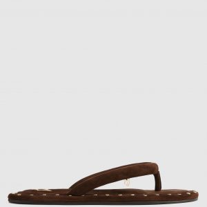 Naked Wolfe Grenada Brown Suede/Gold Studs
