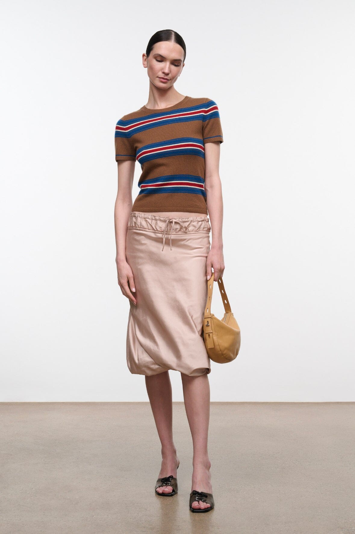 Staud EASY CASHMERE TEE | SAVOY STRIPE