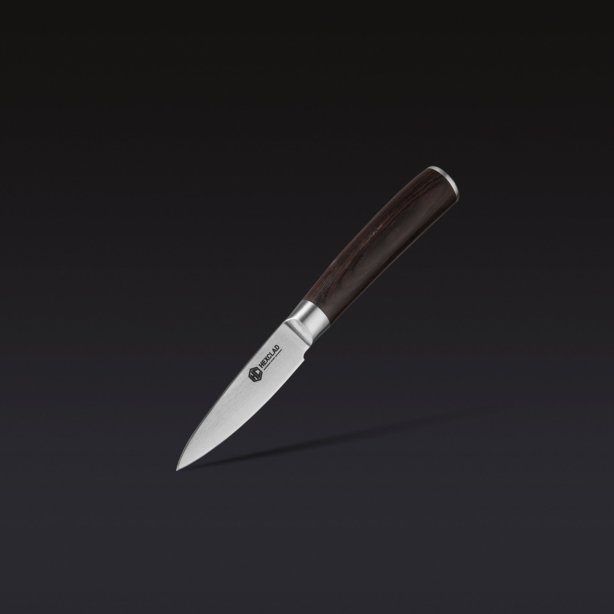 HexClad Damascus Steel Paring Knife, 3.5" (Espresso)