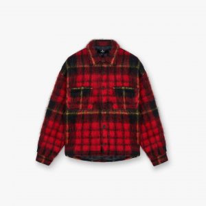 Represent Mohair Overshirt - Red Check