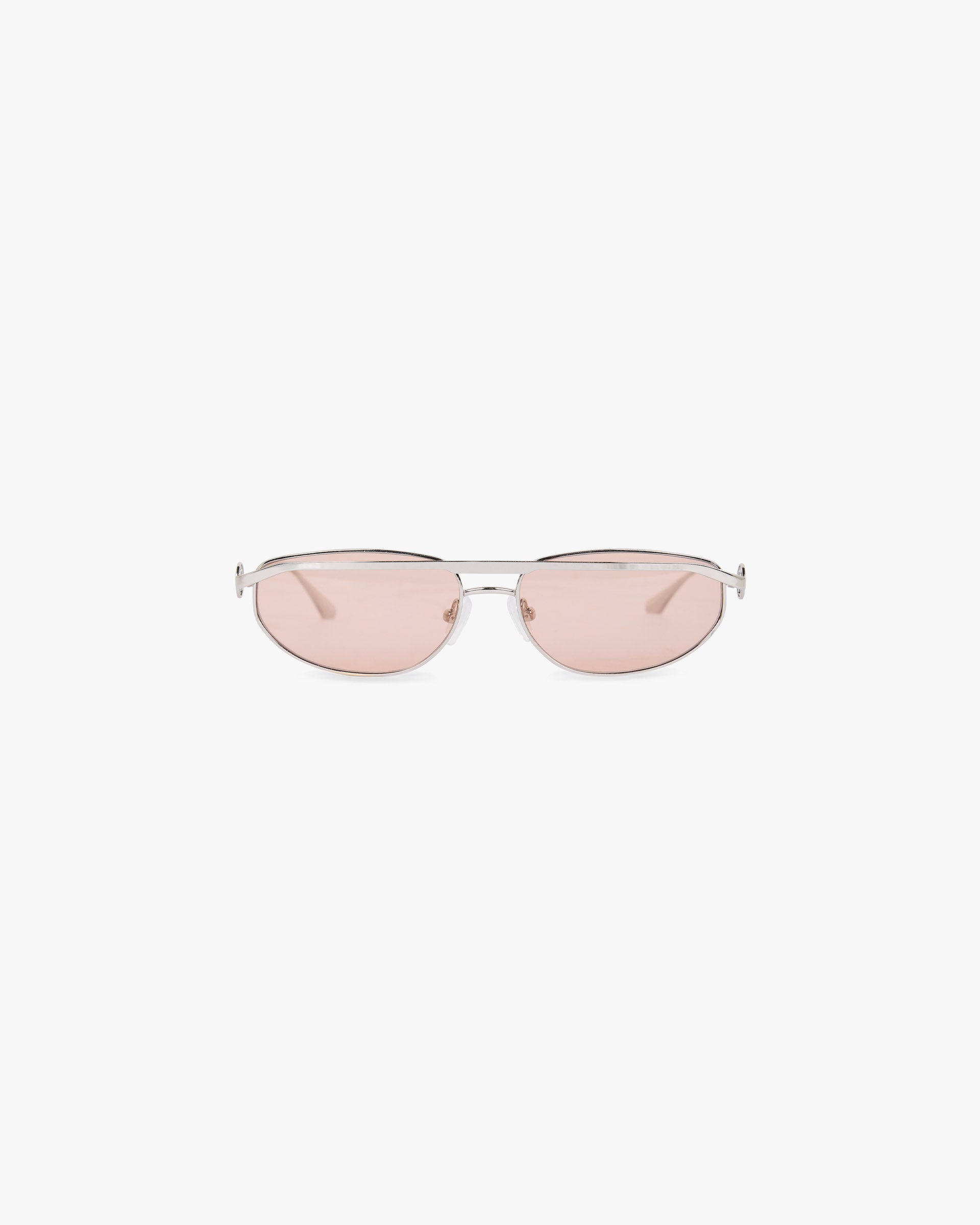 Represent Slim Aviator Sunglasses - Silver Brown