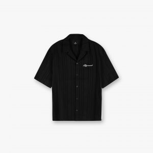 Represent Embroidered Bowling Shirt - Jet Black