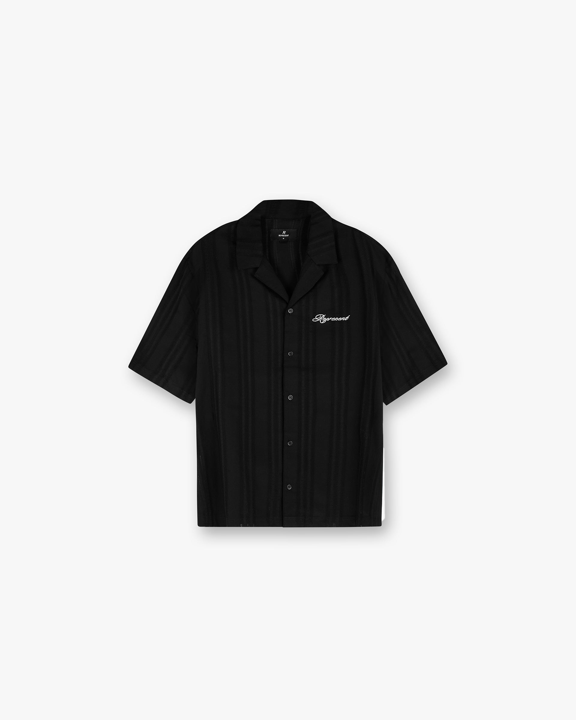 Represent Embroidered Bowling Shirt - Jet Black