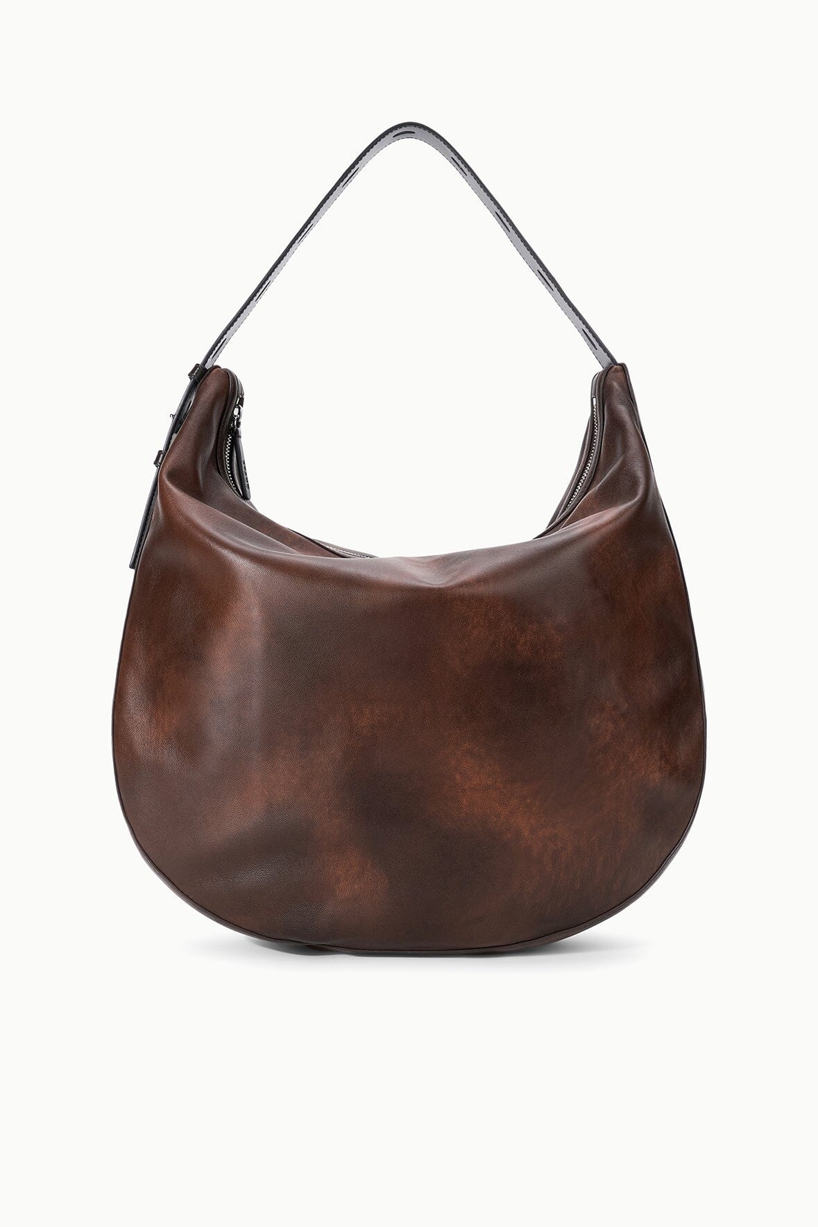 Staud LEVI HOBO BAG | ESPRESSO DISTRESSED