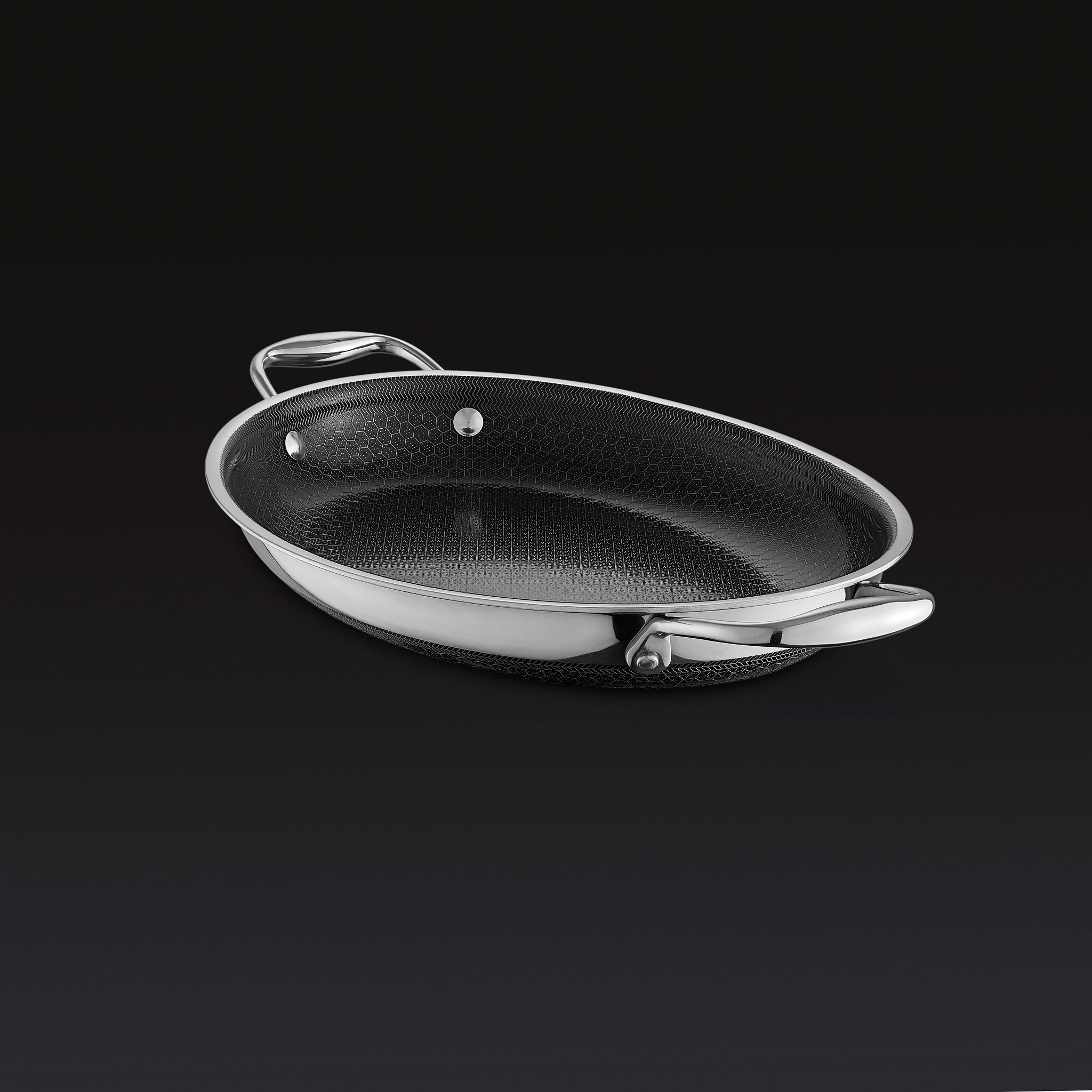 HexClad Hybrid Oval Roasting Pan, 9” x 12.5”