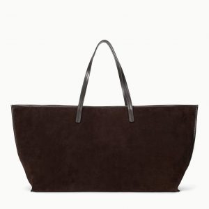 Staud CHRISTOS LARGE TOTE | ESPRESSO SUEDE