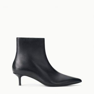 Staud SEBASTIAN ANKLE KITTEN HEEL BOOT | BLACK