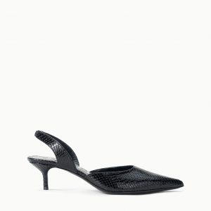 Staud SEBASTIAN SLINGBACK | BLACK SNAKE