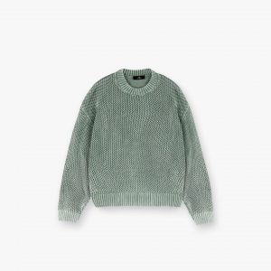 Represent Open Gauge Knit Sweater - Forest Green