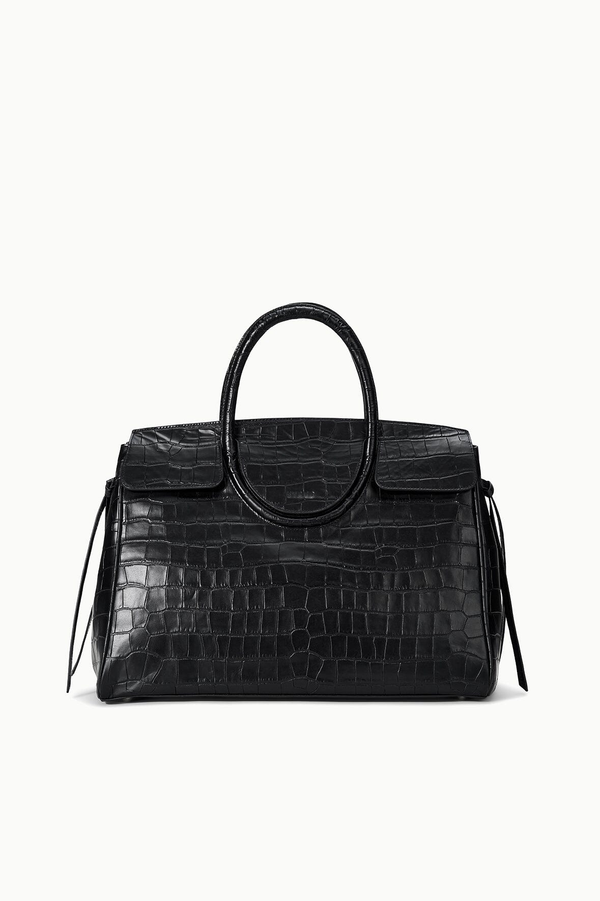 Staud MAUDE CARRYALL | BLACK CROCO