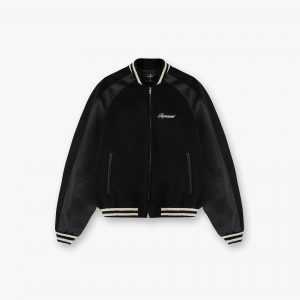 Represent Raglan Varsity Jacket - Black