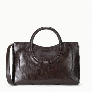 Staud MAUDE SATCHEL | ESPRESSO SNAKE