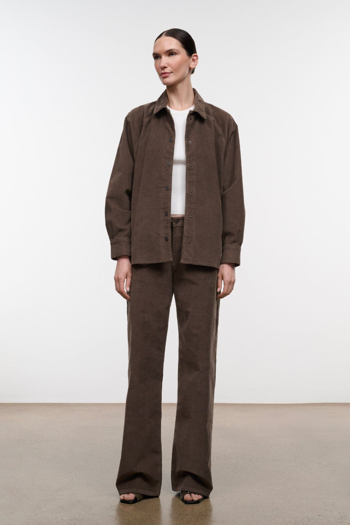 Staud GUS RELAXED JEAN | OYSTER CORDUROY