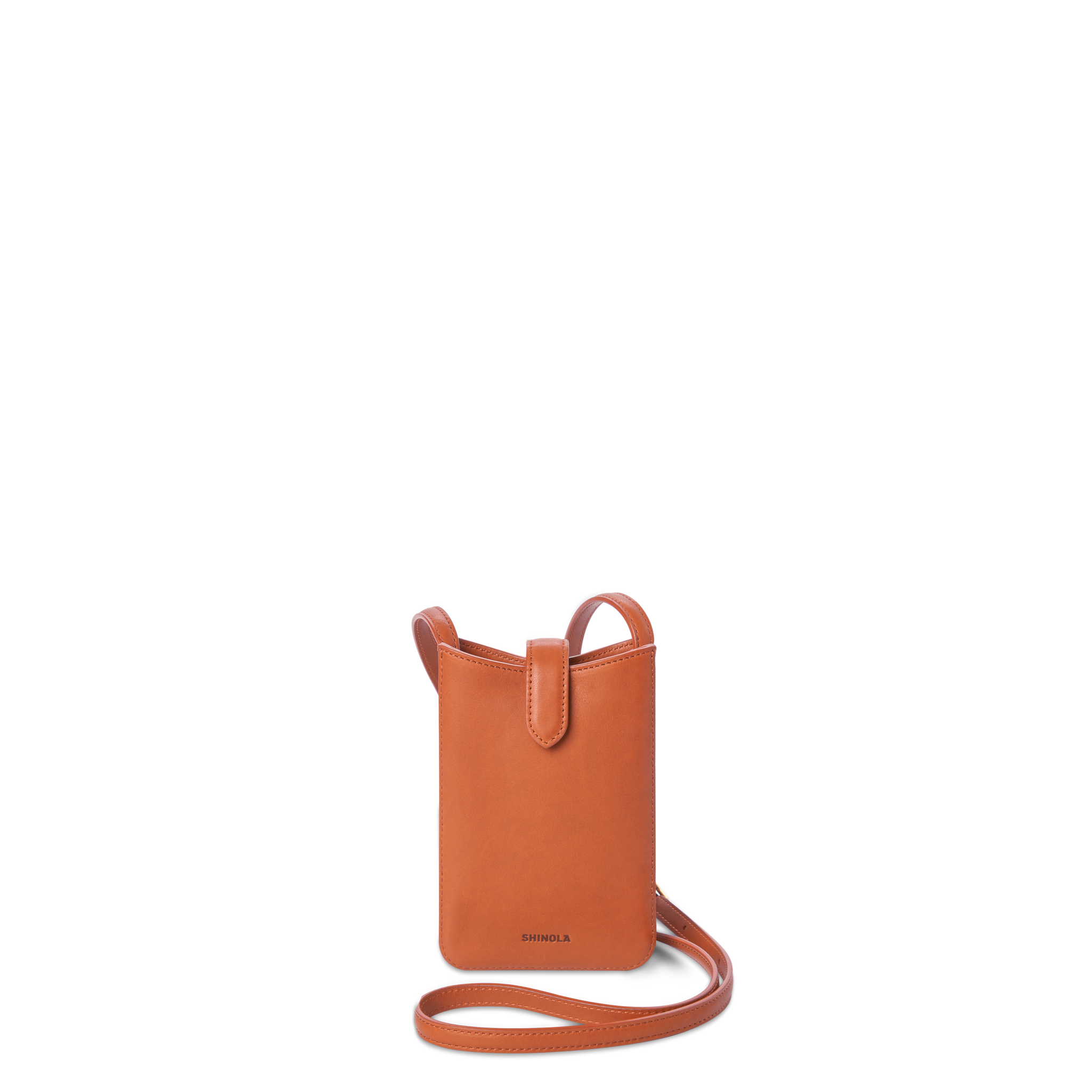 Shinola Bixby Phone Crossbody - Rust