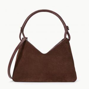 Staud VALERIE SHOULDER BAG | MAHOGANY SUEDE