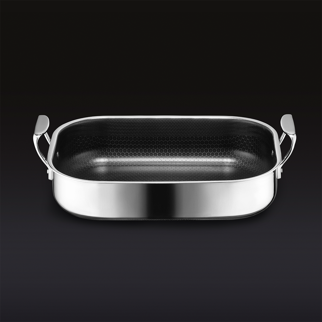 HexClad Small Hybrid Roasting Pan w/ Rack, 10" x 14"