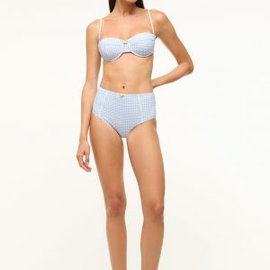 Staud WAILEA BIKINI BOTTOM | SKY MICRO CHECK
