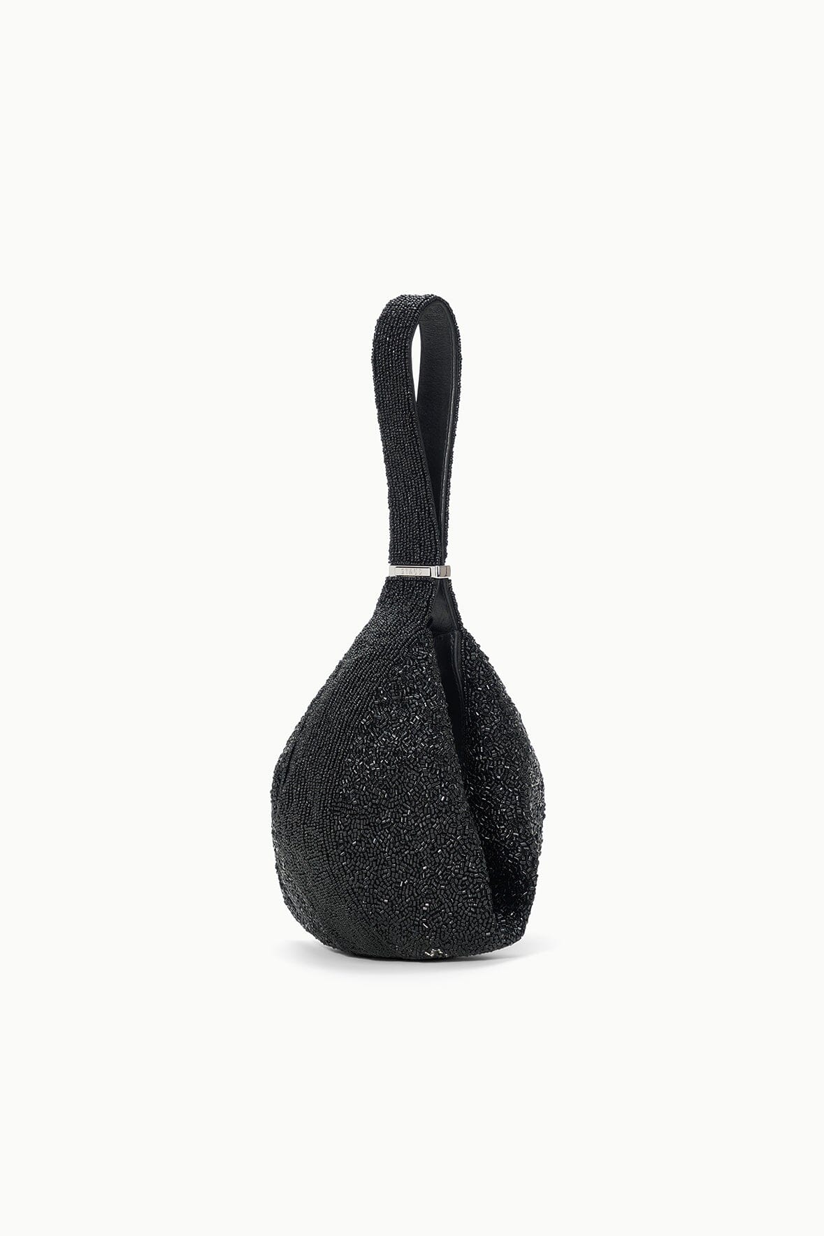 Staud DEMY BEADED SHOULDER BAG | BLACK