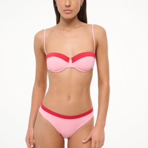 Staud JO BALCONETTE BIKINI TOP | SWEETHEART CHERRY