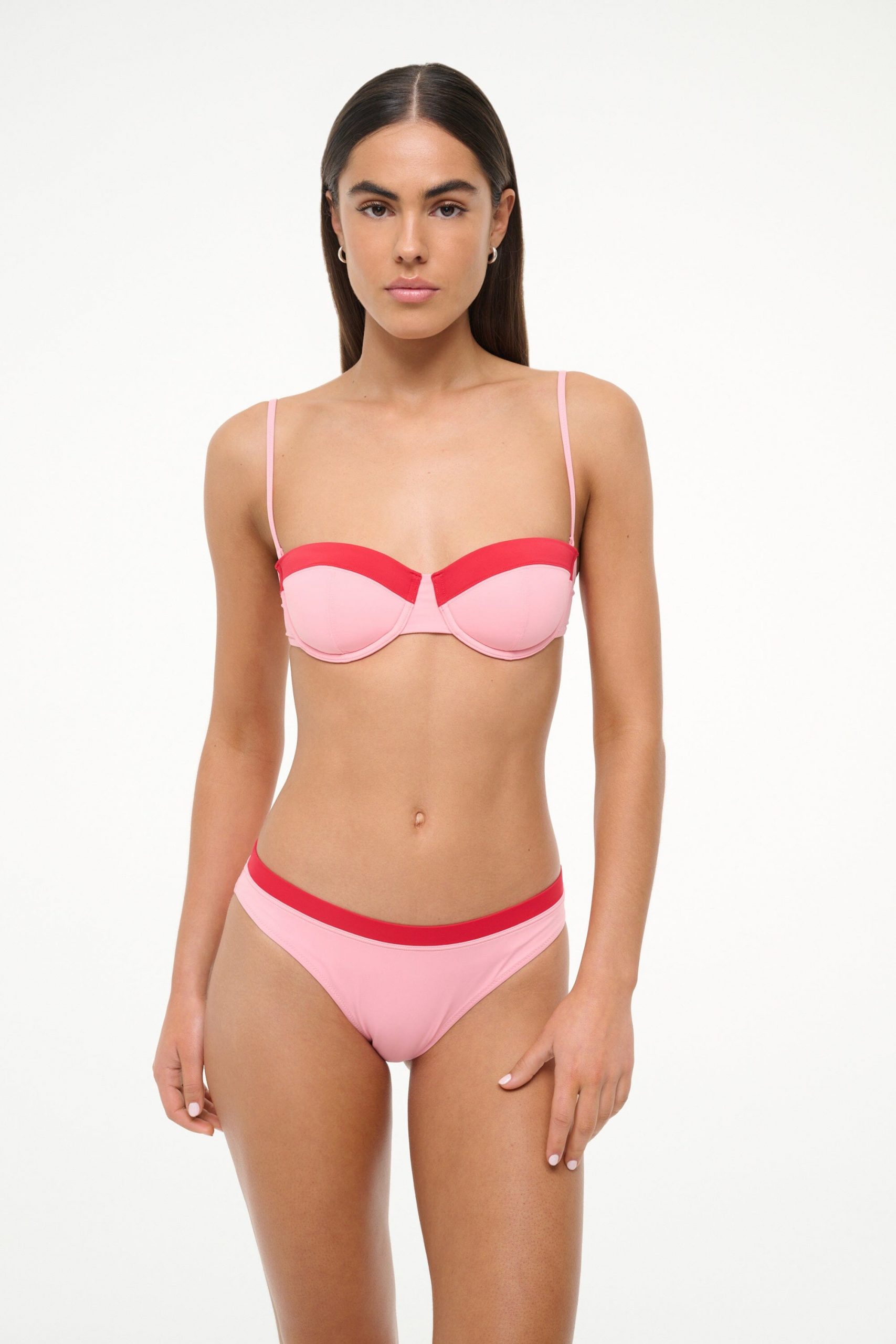 Staud JO BALCONETTE BIKINI TOP | SWEETHEART CHERRY