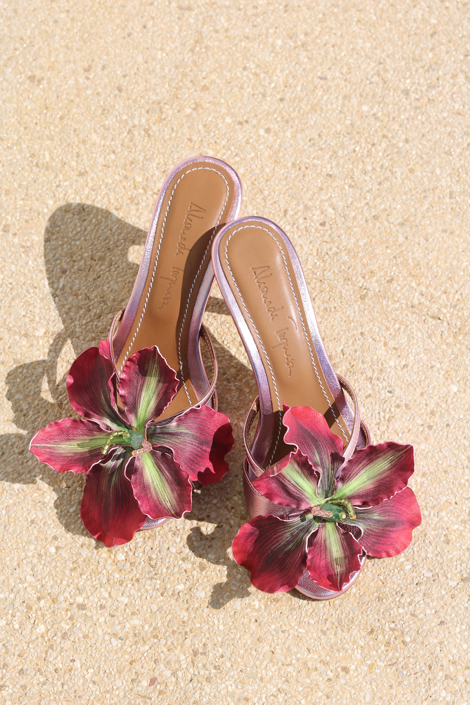 Alameda Turquesa La Isla Rosaire Leather Mules