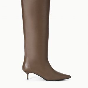 Staud SEBASTIAN KITTEN HEEL BOOT | TRUFFLE
