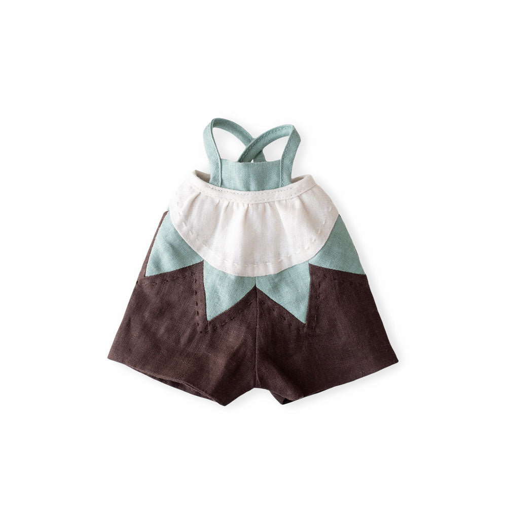 Hazel Village Patchwork Short Overalls for Dolls