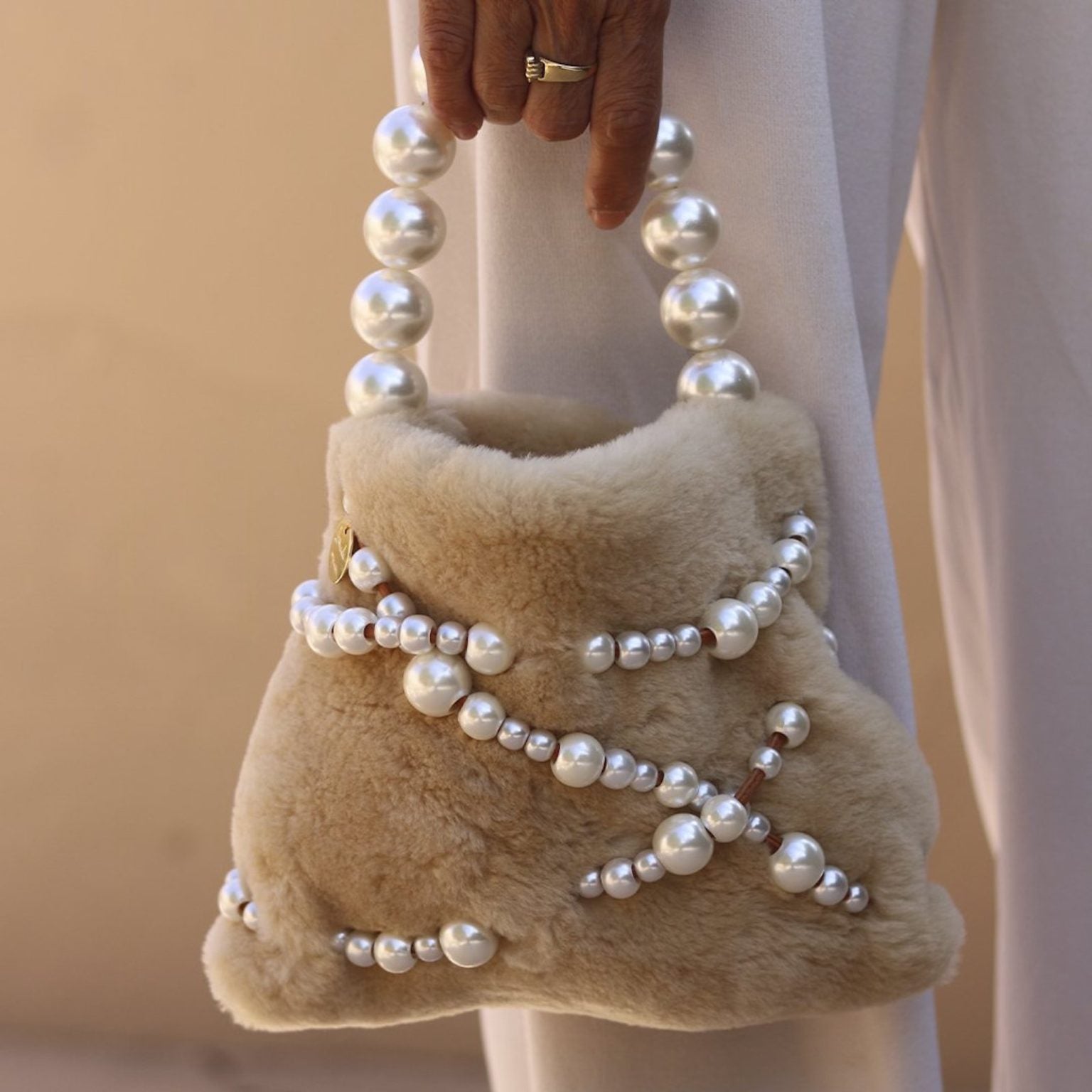 Alameda Turquesa LEO, the shearling bag