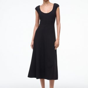 Staud CHARLOTTE DRESS | BLACK