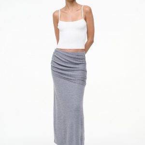 Staud WILMA SKIRT | HEATHER GREY