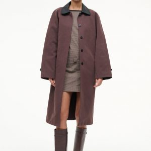 Staud JONAH LONG COAT | EARTH