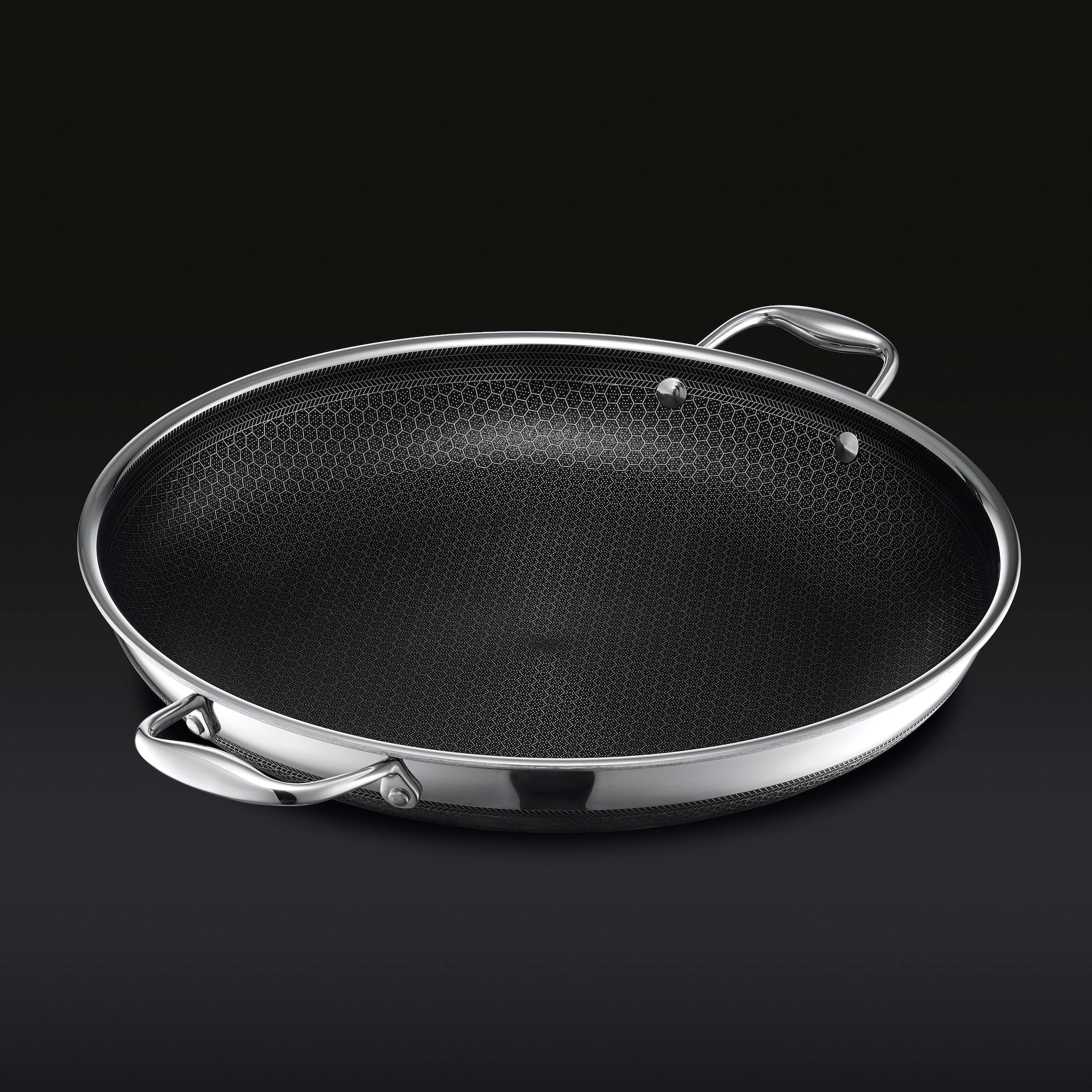 HexClad Hybrid Fry Pan with Lid, 14"