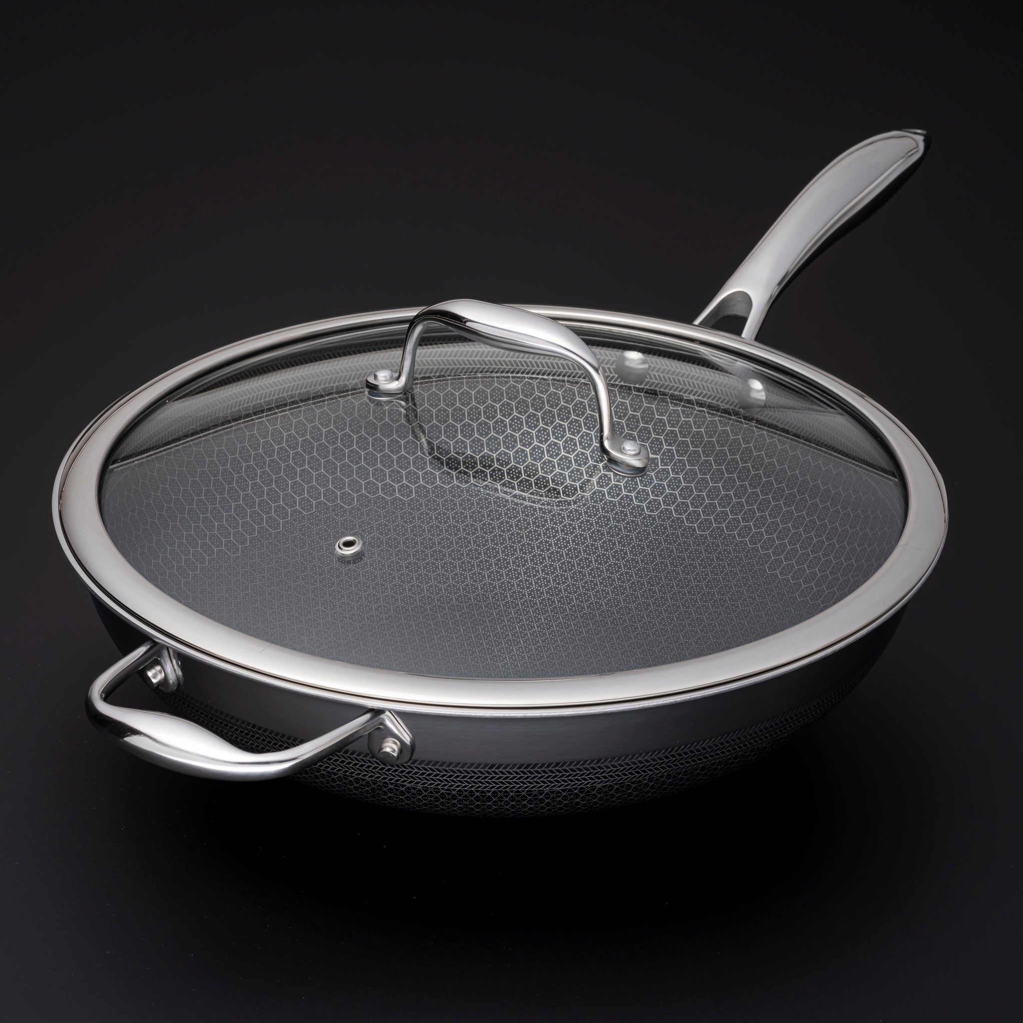 HexClad 12" Hybrid Wok with Lid