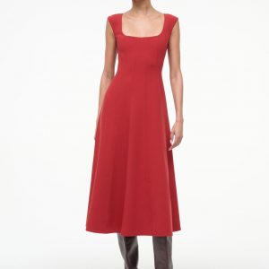 Staud CHARLOTTE DRESS | ROUGE